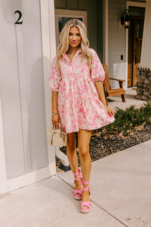 Botanical Blooms Floral Mini Dress sold by Impressions product image thumbnail 4