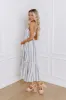 Driving To The Coast Stripe Midi in Blue sold by Impressions
