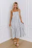 Driving To The Coast Stripe Midi in Blue sold by Impressions
