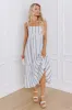 Driving To The Coast Stripe Midi in Blue sold by Impressions