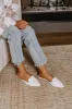 The Natasha Raffia Woven Flat in White sold by Impressions