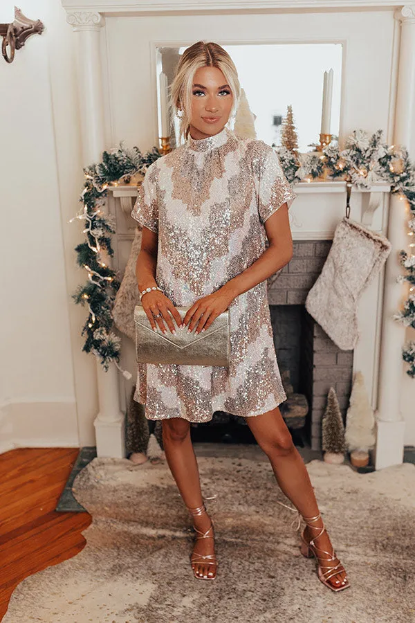 Celebration State Of Mind Sequin Mini Dress sold by Impressions