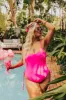Ride The Tide One Piece Swimsuit in Hot Pink Curves sold by Impressions