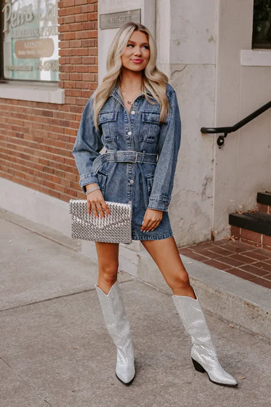 Filled With Hope Denim Dress sold by Impressions