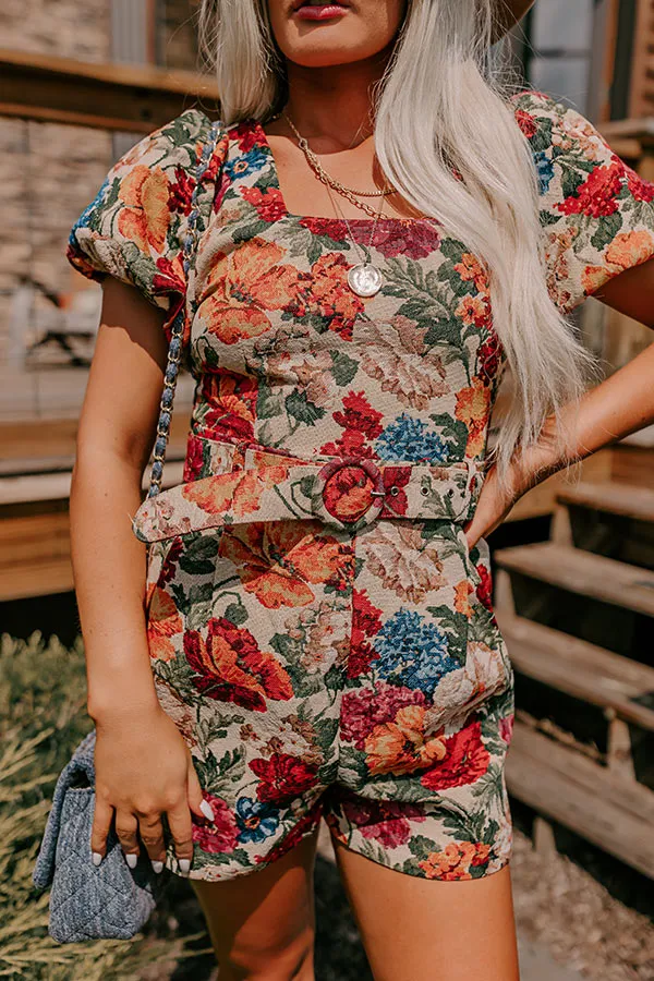 Cute Energy Floral Romper in Beige sold by Impressions product image thumbnail 4