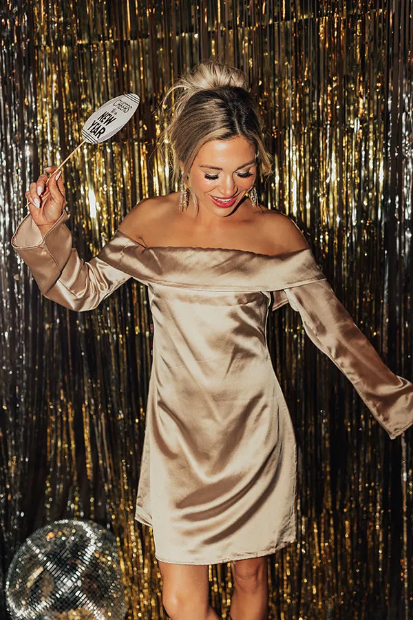 Alluring Invite Satin Mini Dress sold by Impressions