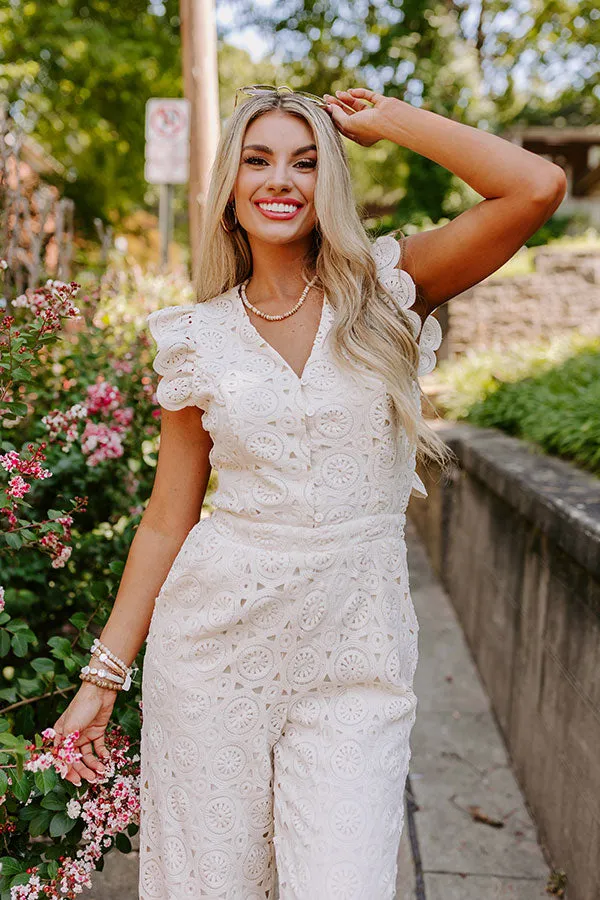 Under The Tucson Sun Crochet Jumpsuit in Ivory sold by Impressions product image thumbnail 2