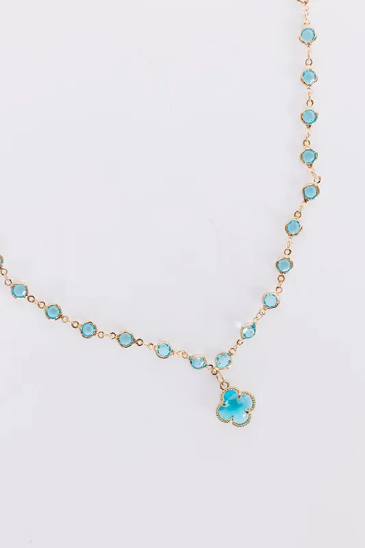 Charming Smile Necklace in Blue sold by Impressions