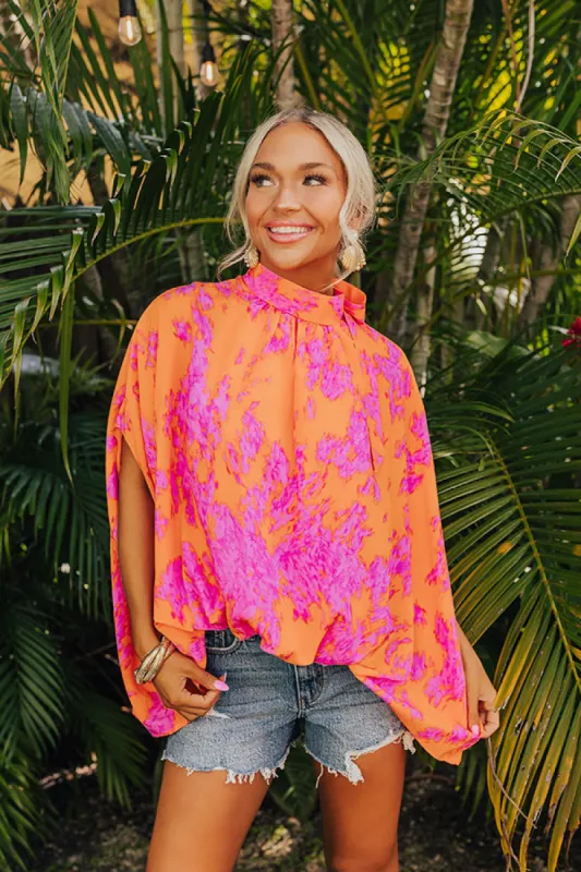Vibrant Vibes Top In  Orange sold by Impressions