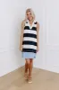 Nautical Charm Mini Dress in Navy sold by Impressions