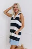 Nautical Charm Mini Dress in Navy sold by Impressions
