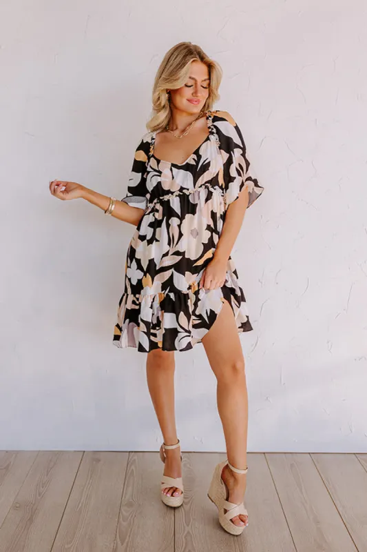 Seeking The Shore Shift Dress in Black sold by Impressions