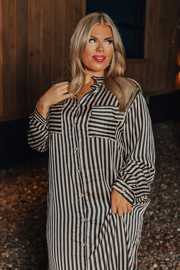 Clean Slate Stripe Midi In Black Curves sold by Impressions product image thumbnail 5