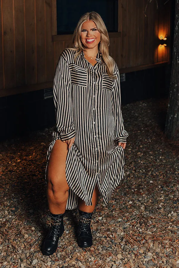 Clean Slate Stripe Midi In Black Curves sold by Impressions product image thumbnail 2