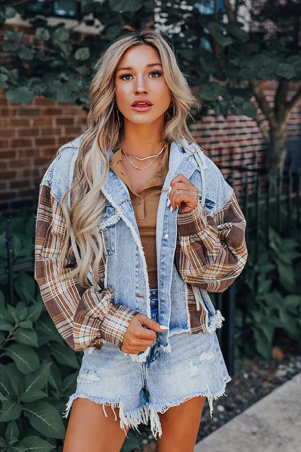 Amber Abundance Denim Jacket In Brown sold by Impressions product image thumbnail 4