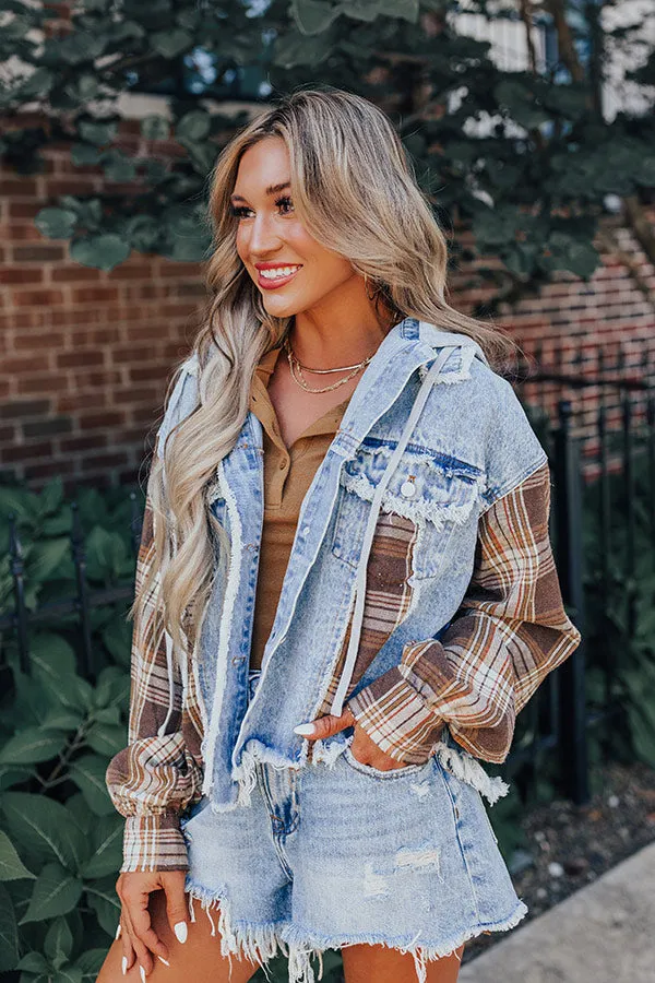 Amber Abundance Denim Jacket In Brown sold by Impressions product image thumbnail 2