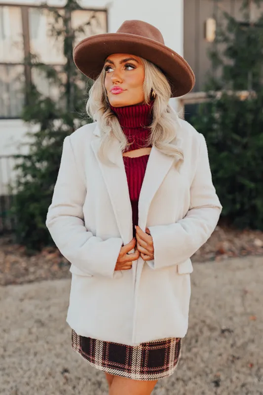 Out For A Drive Faux Fur Jacket In Cream sold by Impressions