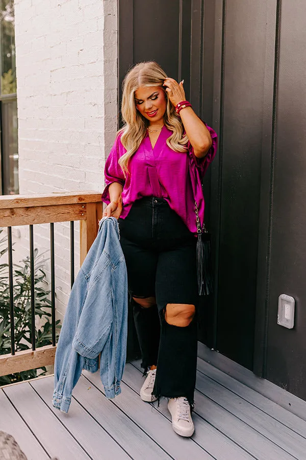 New To Town Shift Top In Berry Curves sold by Impressions product image thumbnail 4