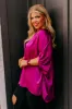 New To Town Shift Top In Berry Curves sold by Impressions