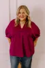New To Town Shift Top In Berry Curves sold by Impressions