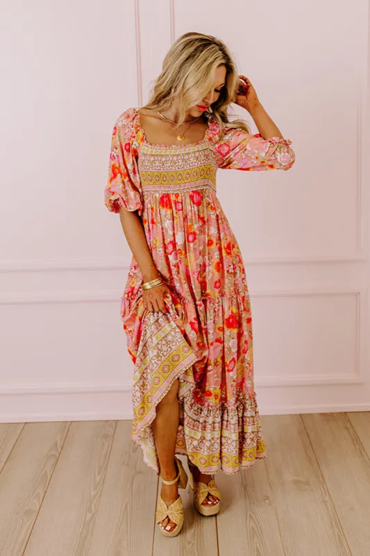 Sips And Smiles Floral Midi sold by Impressions