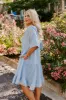 Farmers Market Cutie Chambray Mini Dress Curves sold by Impressions