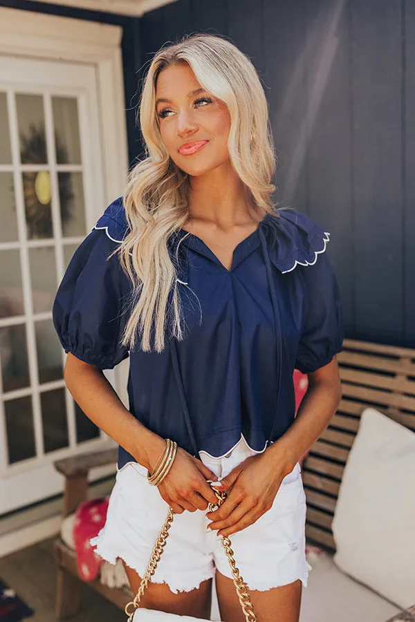 Charm and Charisma Scalloped Top sold by Impressions