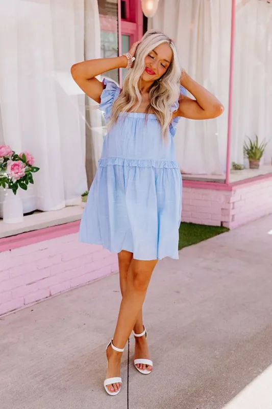 Getting Sun Shift Dress In Sky Blue sold by Impressions