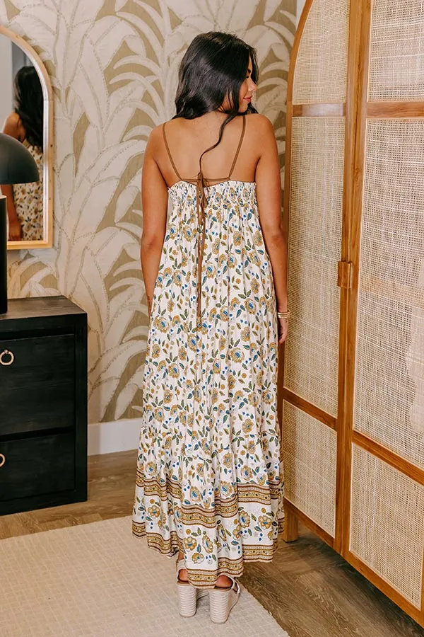 Sunny Disposition Floral Maxi Dress in Cream sold by Impressions product image thumbnail 3
