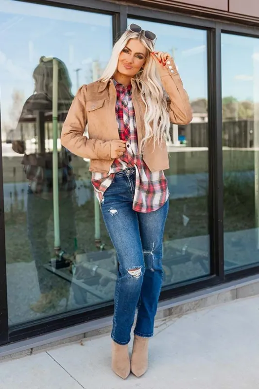 Brisk Evening Faux Suede Jacket sold by Impressions