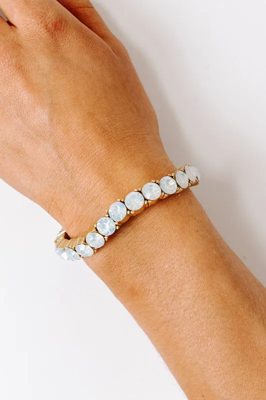 All The Sparkles Stretch Bracelet in White sold by Impressions