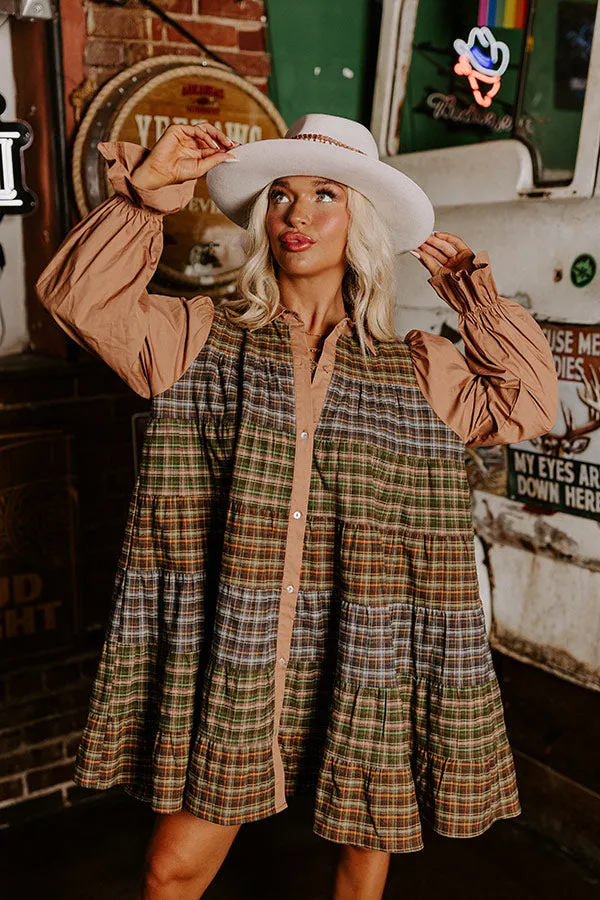 Catching Feelings Flannel Dress sold by Impressions