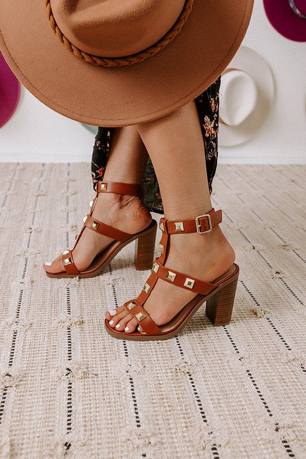 The Asheville Faux Leather Studded Heel In Camel sold by Impressions product image thumbnail 2