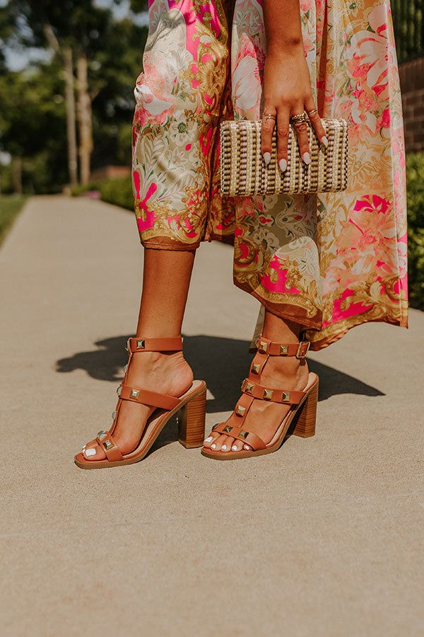 The Asheville Faux Leather Studded Heel In Camel sold by Impressions product image thumbnail 3