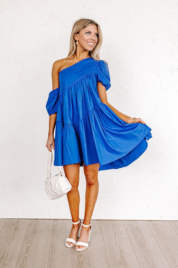 Champagne Boardwalk Mini Dress In Royal Blue sold by Impressions product image thumbnail 3