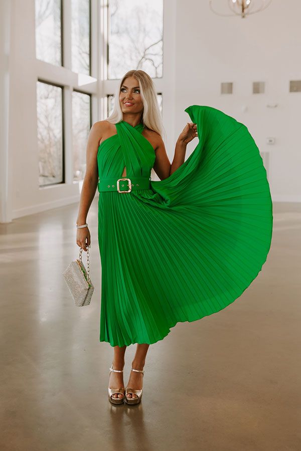 Champagne With A View Midi In Green sold by Impressions