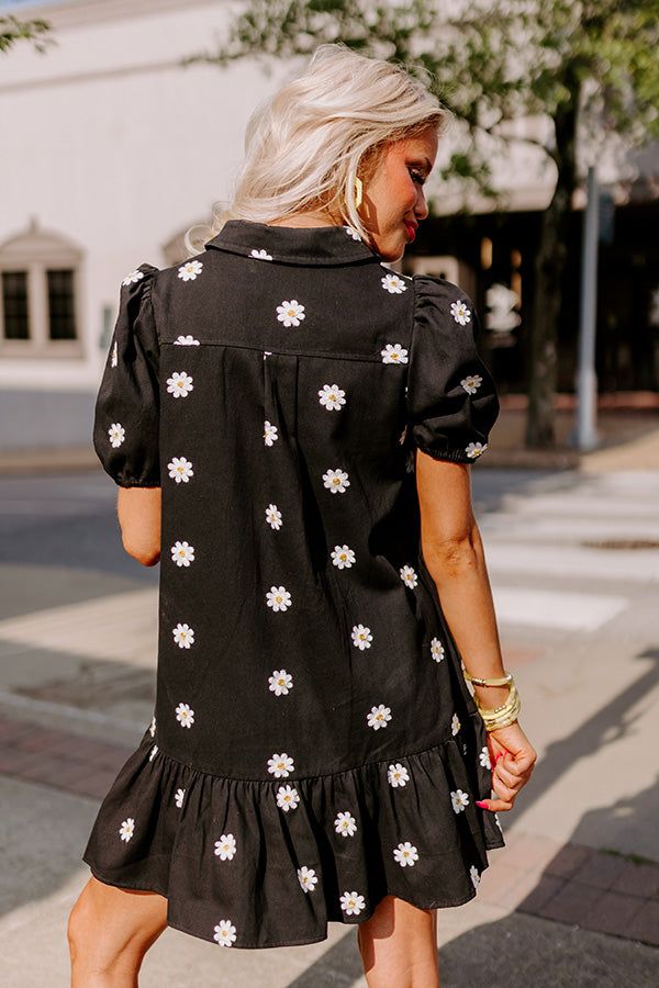 Take The Time Embroidered Mini Dress In Black sold by Impressions product image thumbnail 5