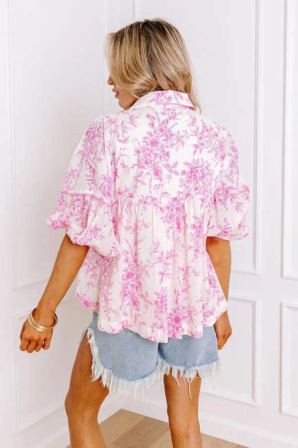 Boho Charm Floral Top in Pink sold by Impressions product image thumbnail 5