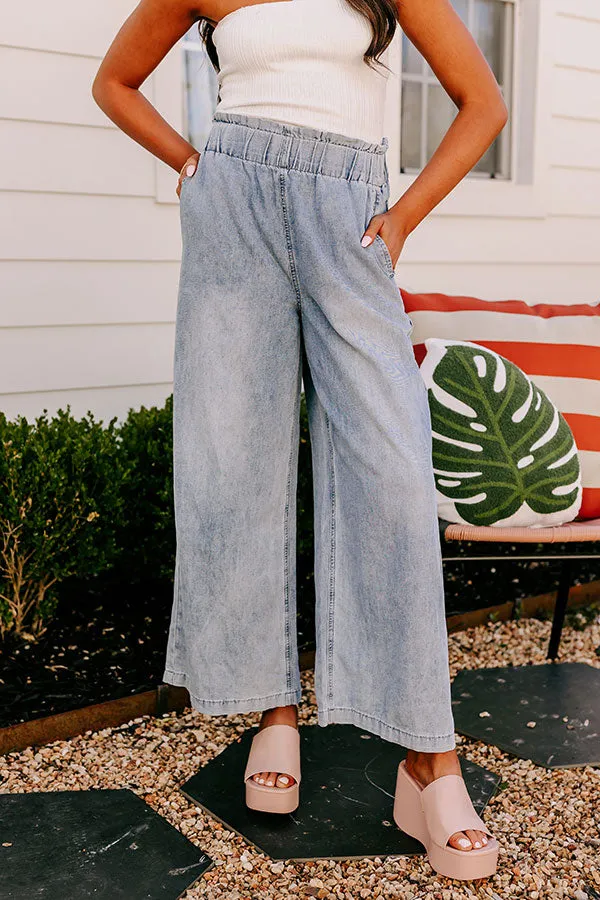 The Channing High Waist Chambray Wide Leg Pants sold by Impressions product image thumbnail 3