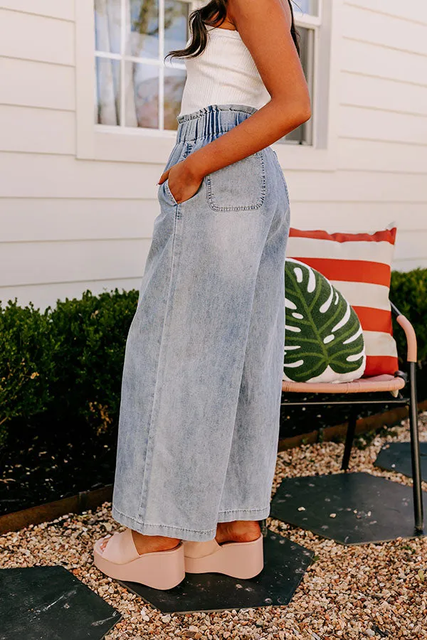 The Channing High Waist Chambray Wide Leg Pants sold by Impressions product image thumbnail 4