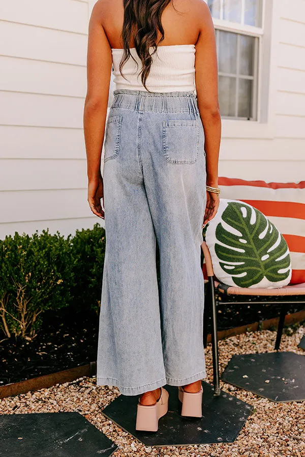 The Channing High Waist Chambray Wide Leg Pants sold by Impressions product image thumbnail 5