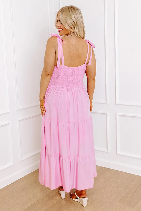 Tucson Stroll Smocked Midi in Pink Curves sold by Impressions product image thumbnail 2