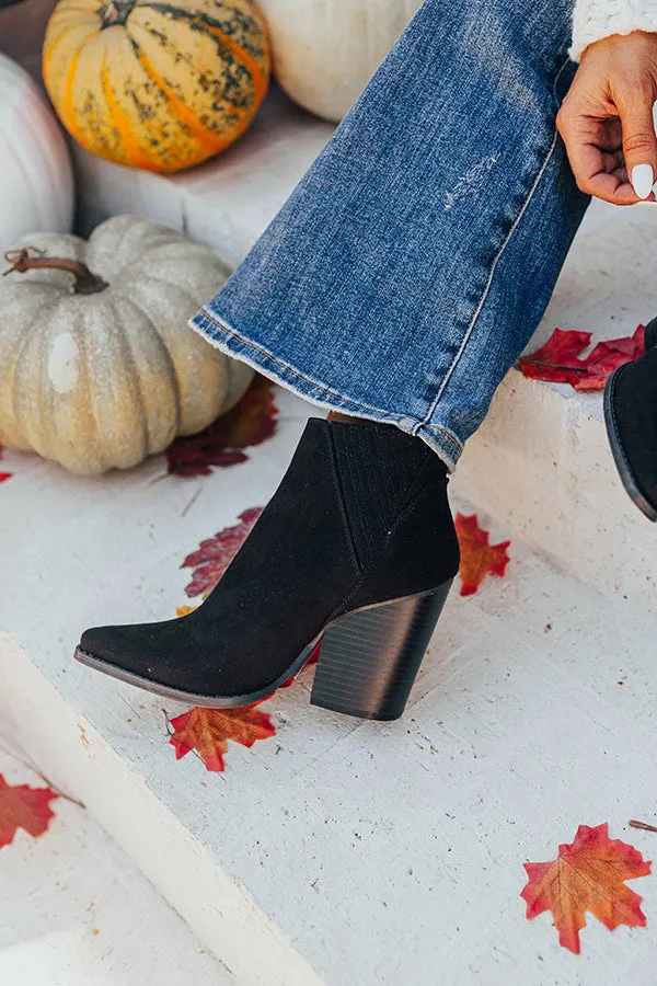 The Celine Faux Suede Bootie In Black sold by Impressions product image thumbnail 2