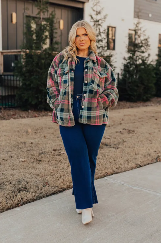 Plush Comfort Plaid Jacket Curves sold by Impressions