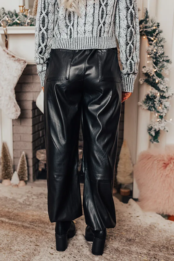 The Aubrey High Waist Faux Leather Pants In Black sold by Impressions product image thumbnail 3