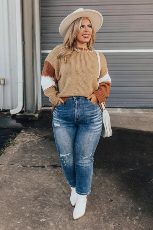 Brown Sugar Smiles Knit Sweater Curves sold by Impressions