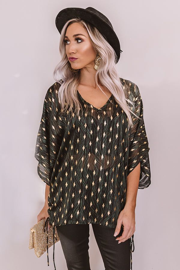 Sheer Joy Shift Top In Black sold by Impressions product image thumbnail 2