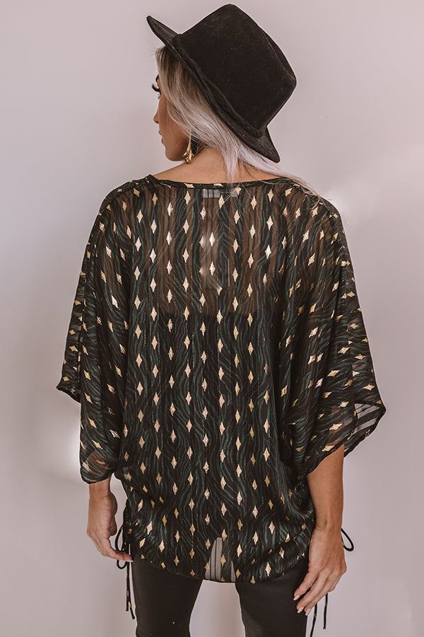 Sheer Joy Shift Top In Black sold by Impressions product image thumbnail 5