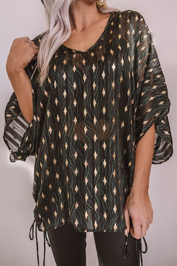 Sheer Joy Shift Top In Black sold by Impressions product image thumbnail 3