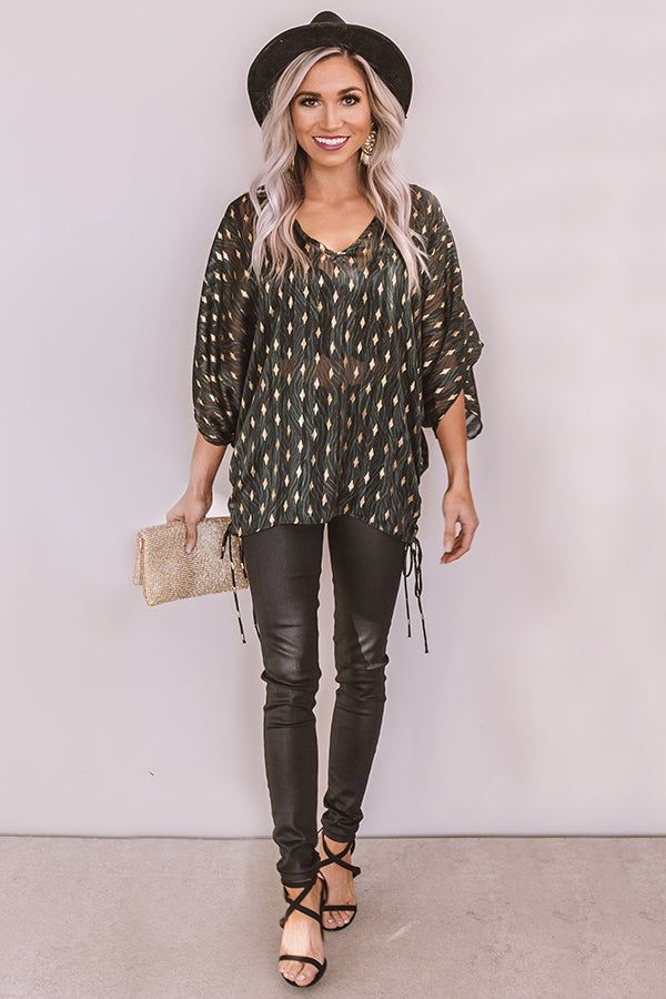 Sheer Joy Shift Top In Black sold by Impressions